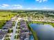 Lakeside homes are captured from above, showing off the beautiful waterways and surrounding greenery at 5029 Hartwell Ct, St Cloud, FL 34771