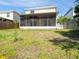 A spacious lawn provides privacy and tranquility, enclosed by a screened-in patio perfect for outdoor enjoyment at 2006 Stone Abbey Blvd, Orlando, FL 32828