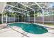 Beautiful private pool, perfect for relaxation, surrounded by a screened enclosure and lush landscaping at 2905 Elbert Way, Kissimmee, FL 34758