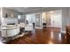 Bright living room featuring a fireplace, hardwood floors, and stylish furnishings for comfortable living at 3 W Yale St, Orlando, FL 32804