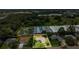 Aerial view of a charming home with lush greenery, a well-manicured lawn, and proximity to nearby greenhouses at 4836 Pierce Arrow Dr, Apopka, FL 32712