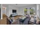 Comfortable living room with stylish furniture, a modern rug, and plenty of natural light at 7601 Aviano Ave, Orlando, FL 32819