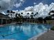 Resort-style pool area with palm trees and lounge chairs providing a relaxing oasis for residents at 8192 Boat Hook Loop # 205, Windermere, FL 34786