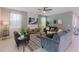 Cozy living room featuring comfortable seating, a modern entertainment center, and a decorative rug, perfect for relaxing and entertaining at 2850 Bookmark Dr, Kissimmee, FL 34746