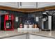 Close up on a coffee bar featuring a corner counter with modern coffee makers and decor at 2907 Fable St, Kissimmee, FL 34746