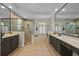 Spacious bathroom with walk-in shower, soaking tub, dual vanities and natural light at 3267 Regal Crest Dr, Longwood, FL 32779