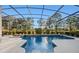 Sparkling blue pool with screened enclosure and lush landscaping, perfect for outdoor relaxation at 3267 Regal Crest Dr, Longwood, FL 32779