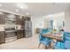 Open-concept living space with modern kitchen, dining area, and comfortable living room at 4001 Breakview Dr # D409, Orlando, FL 32819