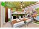Fun bedroom with bunk beds and a dinosaur mural on the wall at 4021 Lana Ave, Davenport, FL 33897