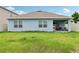 Picture of the backyard, showing the home's exterior, grassy area, and covered patio for outdoor enjoyment at 585 Talisi Loop, St Cloud, FL 34771
