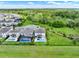 Stunning aerial showcasing community with pools, a park, and lake views at 6905 Cucamelon Ct, Windermere, FL 34786