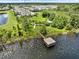 Scenic aerial view of community park, lake, and surrounding neighborhood at 6905 Cucamelon Ct, Windermere, FL 34786