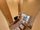 Open living area with a soaring brick fireplace and modern decor, perfect for gatherings at 7528 Brooklyn Dr, Kissimmee, FL 34747