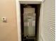 Enclosed utility closet housing a TRANE HVAC unit and mechanical components at 7528 Brooklyn Dr, Kissimmee, FL 34747