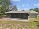 Backyard with a screened-in patio area and ample space for outdoor activities at 1122 Romar Ln, Apopka, FL 32712