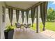 Covered patio area with seating and views of the lush backyard at 12084 Sumter Dr, Orlando, FL 32824