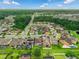 Aerial view of the community showcasing lush greenery, ponds, and well-maintained homes in a suburban area at 1270 Fountain Coin Loop, Orlando, FL 32828