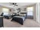 Spacious bedroom with two beds, stylish decor, and carpet flooring at 1270 Fountain Coin Loop, Orlando, FL 32828