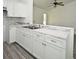 Kitchen area with stainless steel sink and white cabinets at 1502 W 16 Th Street, Sanford, FL 32771
