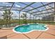 Inviting screened pool with decorative fountain, surrounded by manicured landscaping at 1528 Langham Ter, Lake Mary, FL 32746