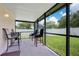 Screened in patio with ceiling fan, outdoor seating, and a view of the backyard at 1531 Tiverton Blvd, Winter Garden, FL 34787
