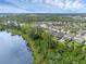 Aerial photograph of a lakeside community with pristine landscaping and picturesque waterfront properties at 17860 Passionflower Cir, Clermont, FL 34714
