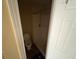 Bathroom featuring a standing shower, toilet, and tan walls at 266 Vervain Ave, Davenport, FL 33837