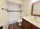 Updated bathroom featuring subway tile in shower and dark bronze fixtures at 3055 Kirkland St, Deltona, FL 32738