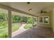 Beautiful backyard features a brick patio, outdoor seating, and lush landscaping at 315 Desoto Cir, Orlando, FL 32804