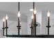 Close up of a sleek black chandelier at 315 Desoto Cir, Orlando, FL 32804