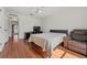 Bedroom featuring wood floors and a ceiling fan at 328 Fairfield Dr, Sanford, FL 32771