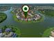 Breathtaking aerial view of a waterfront community, showcasing luxurious homes and tranquil lake settings at 3774 Eagle Isle Cir, Kissimmee, FL 34746