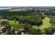 Beautiful aerial view of a homesite surrounded by lush greenery and mature trees in a golf community at 9517 San Fernando Ct, Howey In The Hills, FL 34737