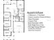 Detailed floor plan showcasing open-concept layout, four bedrooms, and three full baths at 15071 Guava Bay Dr, Winter Garden, FL 34787