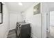 This is a laundry room with washer and dryer hookups, and direct access to the outside at 18015 Beach St, Umatilla, FL 32784