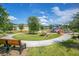 Inviting community playground with picnic tables and benches, perfect for Gathering gatherings at 3964 Mayhill Loop, Eustis, FL 32736