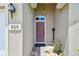 Close up front entry showing front door with sidelight at 419 Cierra Oaks Cir, Lady Lake, FL 32159