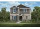 Charming two-story home with craftsman details, gray siding, and well-maintained landscaping at 742 Overpool Ave, Davenport, FL 33896