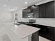 Modern kitchen featuring sleek black cabinetry, stainless steel appliances, and a spacious center island at 9069 Pinch Shot Dr, Winter Garden, FL 34787