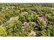 Aerial shot of property surrounded by lush greenery and other luxury homes at 9536 Peer Dr, Orlando, FL 32817