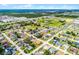 A bird's-eye view of a well-planned neighborhood with various home designs and green spaces in the background at 141 Winsor Ave, Davenport, FL 33837