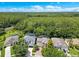 An aerial view captures this lovely home surrounded by a canopy of lush mature trees at 14244 Nottingham Way Cir, Orlando, FL 32828