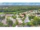 Aerial view of a residential community with homes near a pond and surrounded by mature trees at 1916 Excalibur Dr, Orlando, FL 32822