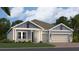 Charming one-story home featuring a three-car garage and a well-manicured front lawn at 729 Terrapin Dr, Debary, FL 32713