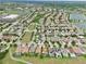 An aerial photograph exhibiting the neighborhood, a pond, green space, and close proximity to amenities at 8752 Lookout Pointe Dr, Windermere, FL 34786