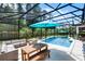 Enjoy the screened-in outdoor living with pool, patio seating, dining, and fully-equipped outdoor kitchen at 100 Verde Way, Debary, FL 32713