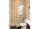 Bathroom featuring tiled shower with a glass sliding door, toilet, and vanity at 14146 Jomatt Loop, Winter Garden, FL 34787