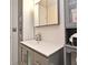 Bathroom featuring gray vanity with white countertop and chrome faucet at 2430 Westwood Dr, Longwood, FL 32779