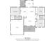 Detailed floor plan showcasing layout of living room, bedrooms, kitchen, garage and screened porch at 2932 Carriage Dr, South Daytona, FL 32119