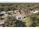 Aerial image of cozy single-story home featuring a well-maintained yard at 611 S Montgomery Ave, Deland, FL 32720